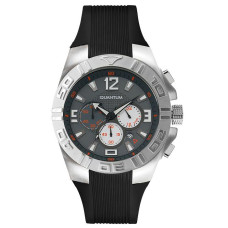 QUANTUM Discover Men's Chrono Black Rubber Strap 